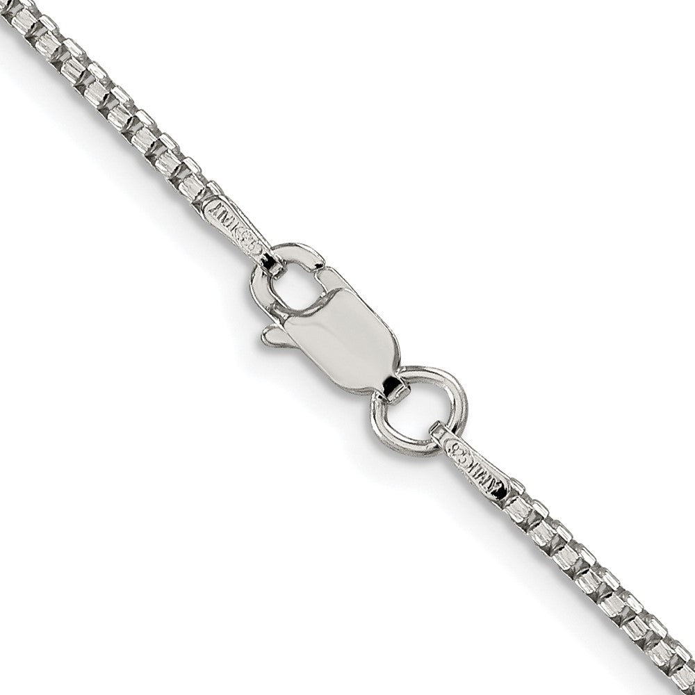 Sterling Silver Rhodium-plated 1.75mm Diamond-cut Round Box Chain Necklace