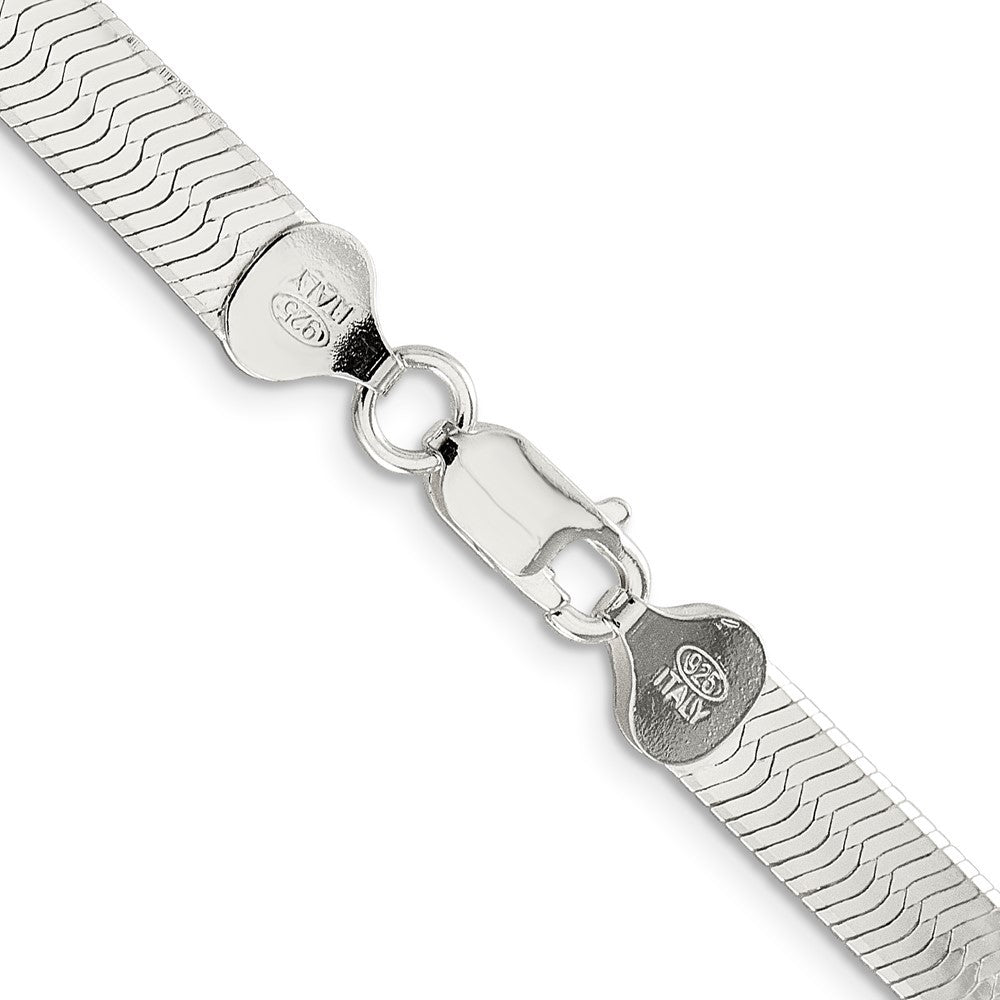 Sterling Silver 7.3mm Magic Herringbone Chain Necklace