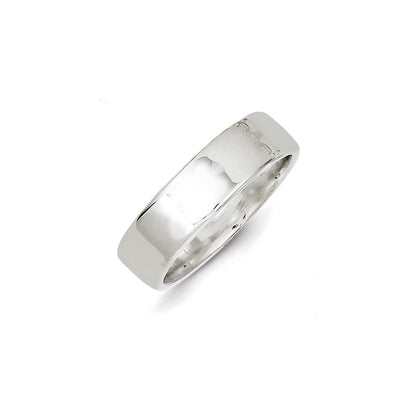 Sterling Silver 6mm Lightweight Flat Size 11 Band Ring
