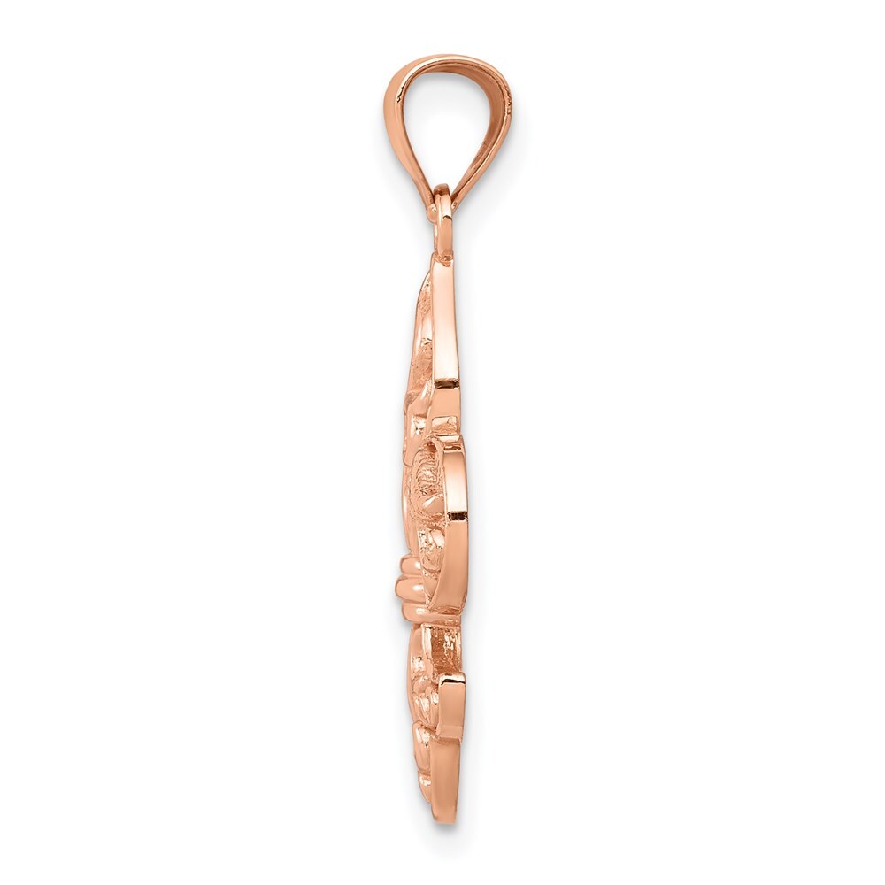 14k Rose Gold Fleur de lis Pendant for Women