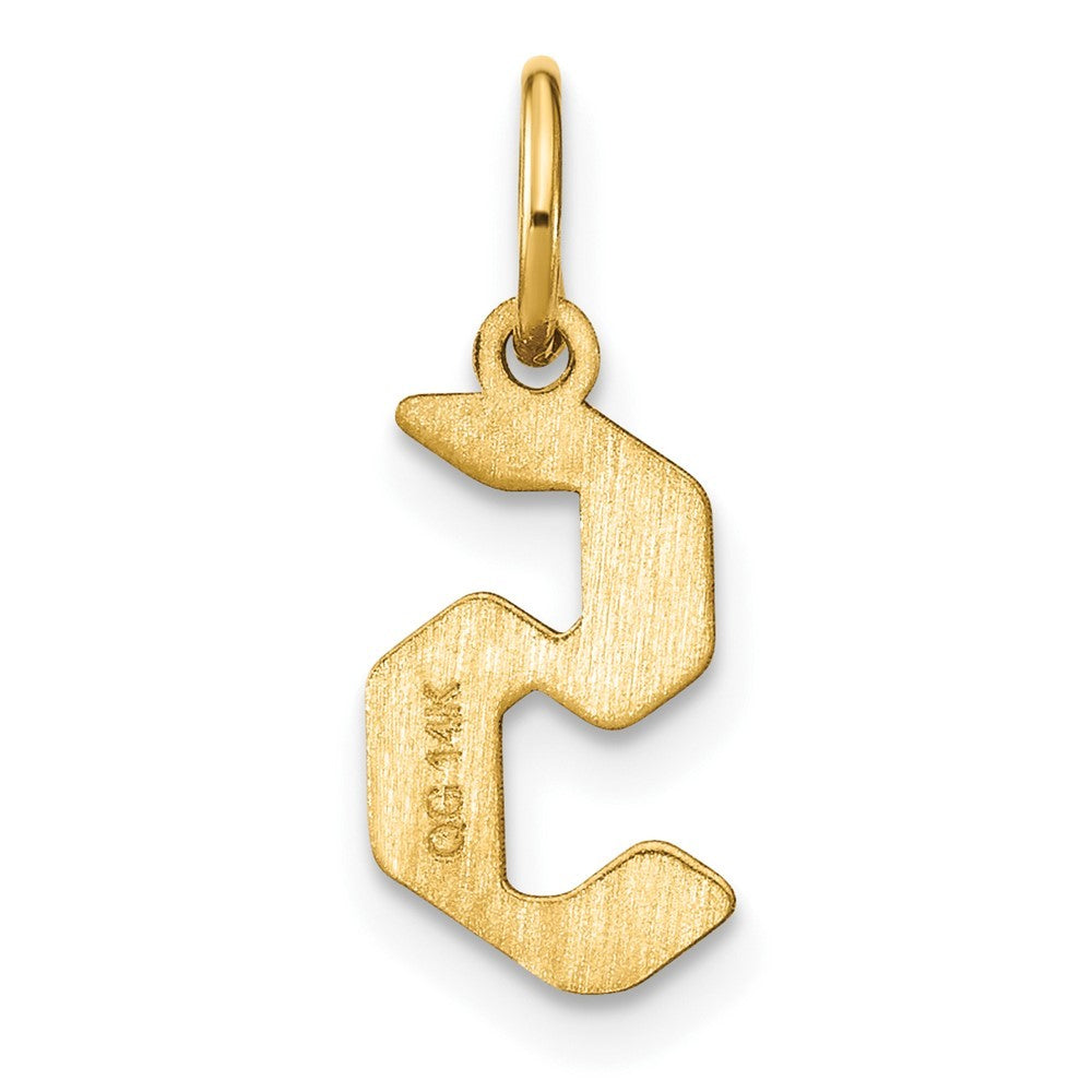 14k Yellow Gold Letter S Initial Pendant