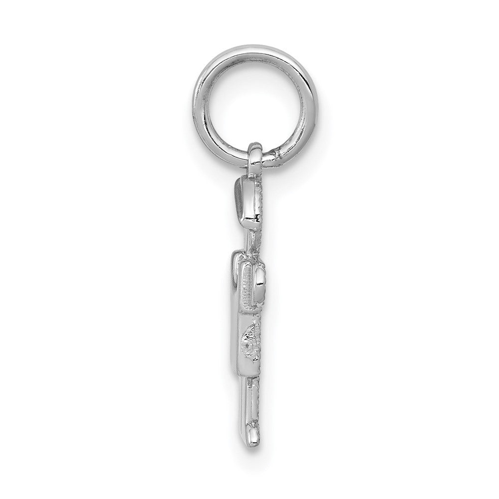 14k White Mini Boy Hugs Charm Pendant
