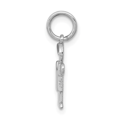 14k White Mini Boy Hugs Charm Pendant