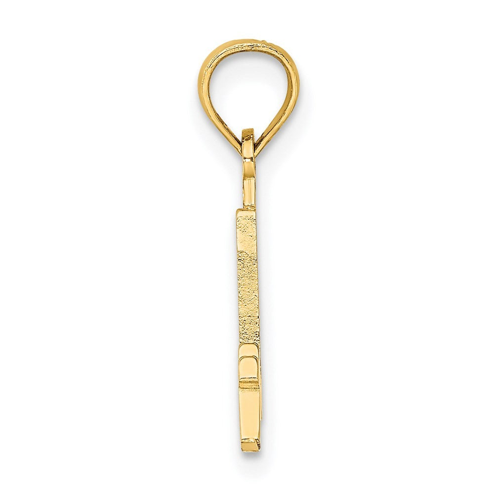 14k Yellow Gold Polished Number 4 Pendant