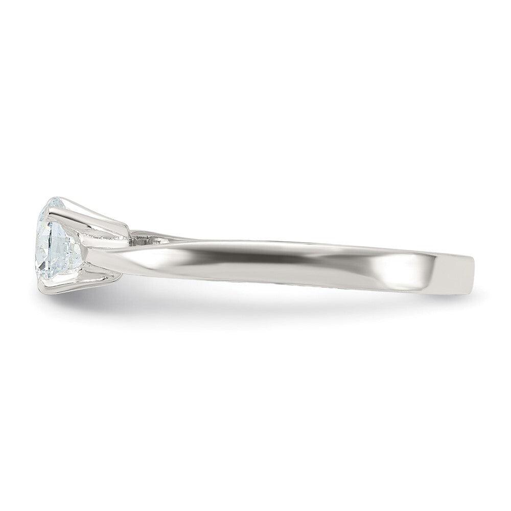 Sterling Silver Cubic Zirconia Ring Size 8