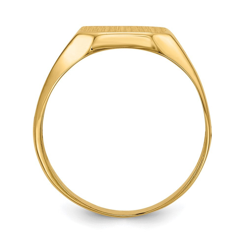 14K Yellow Gold 9.0x10.5mm Open Back Men's Signet Ring