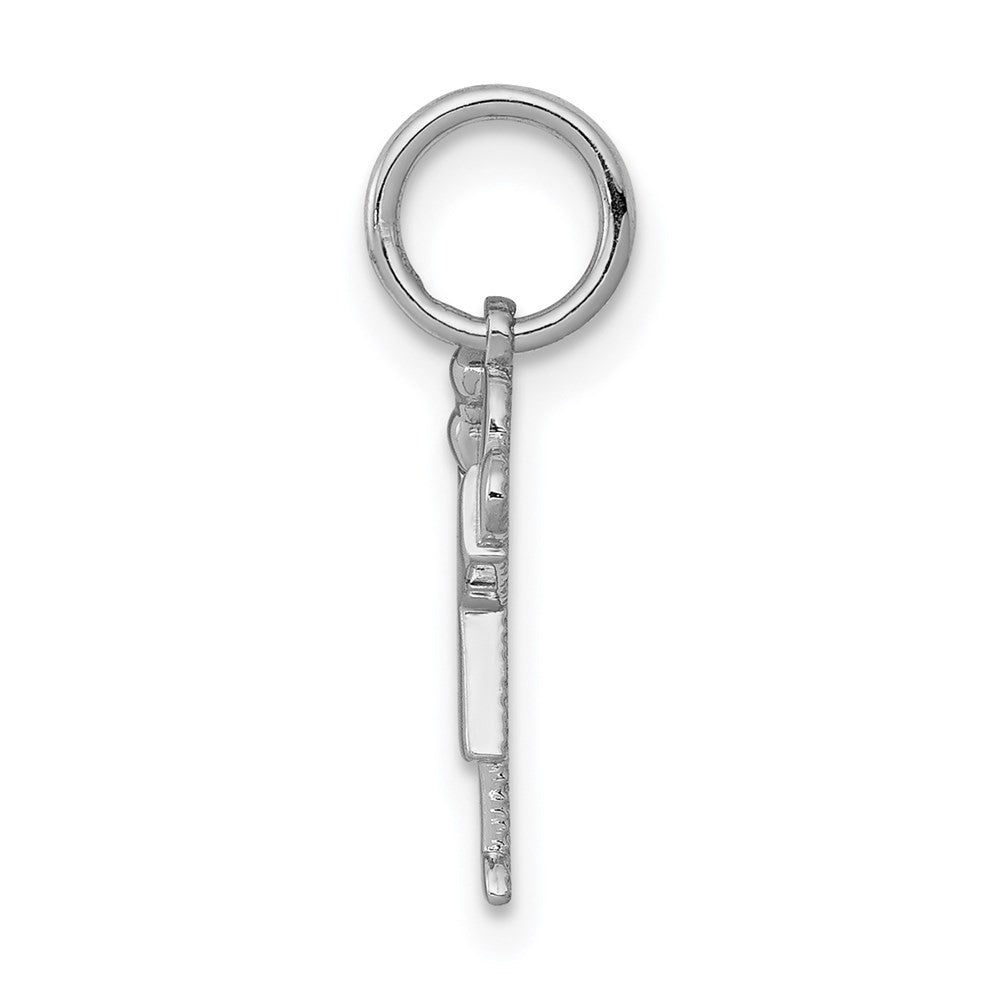 14k White Mini Girl Love Charm Pendant