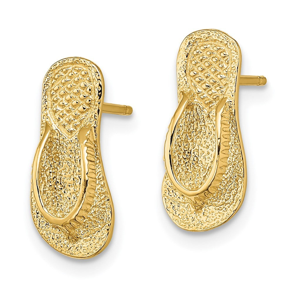 14k Yellow Gold Large Flip-Flop Earrings