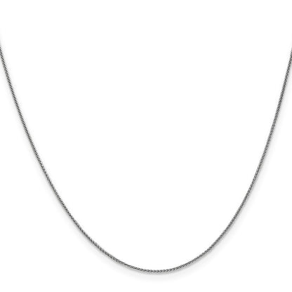14K White Gold 30 inch .85mm Spiga with Lobster Clasp Chain Necklace