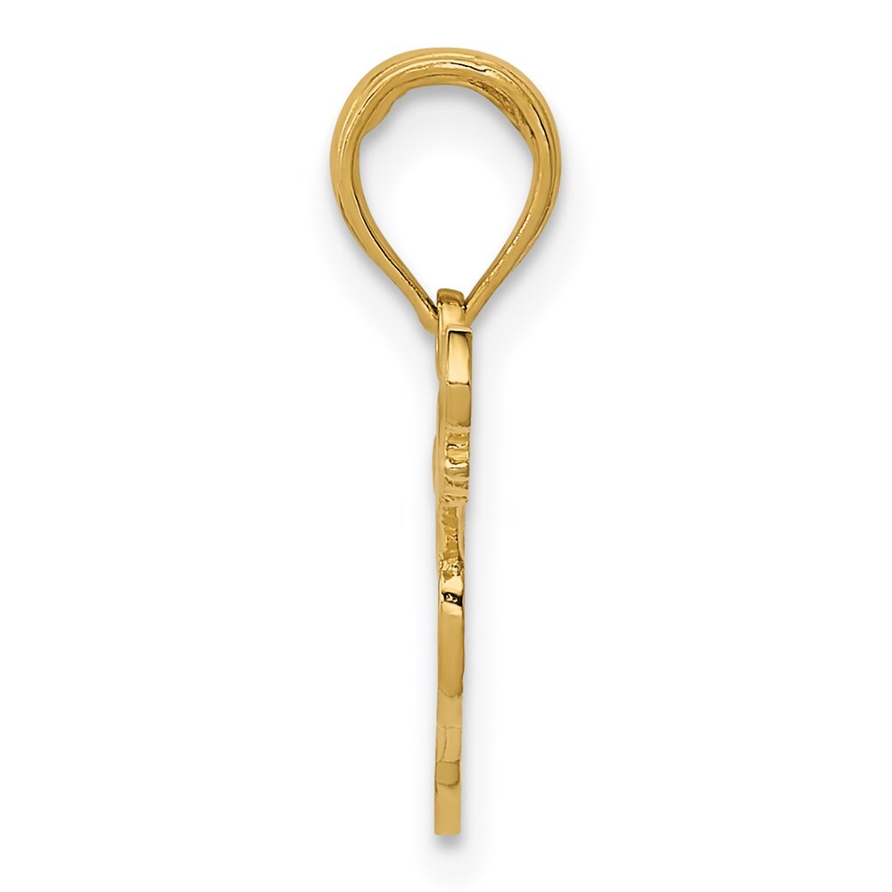 14k Yellow Gold Guitar Pendant for Women