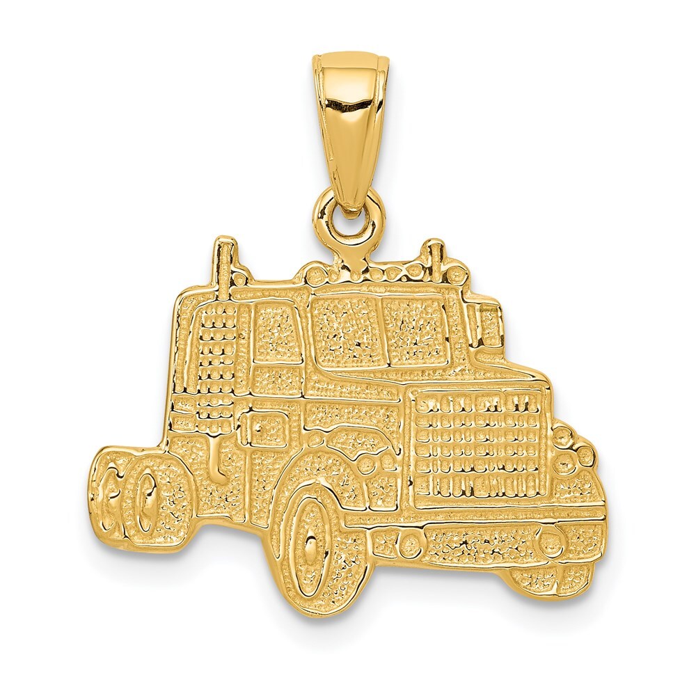 14k Yellow Gold Truck Cab Pendant for Women