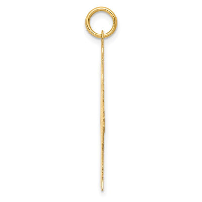 14k Yellow Gold Plain Polished Large Girl Charm