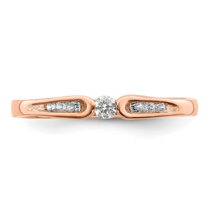 14k Rose Gold Diamond Ring Size 7