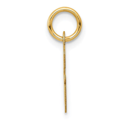14k Yellow Gold Small Script Letter G Initial Charm Pendant