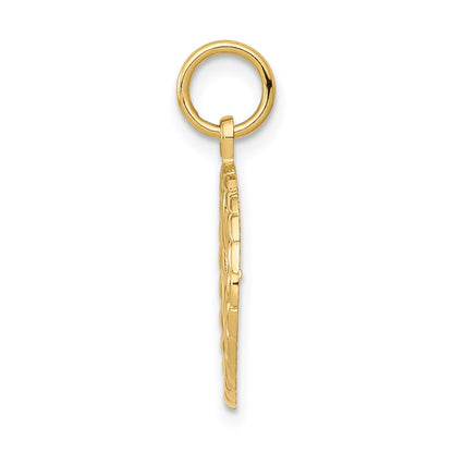 14k Yellow Gold Treble Clef Charm Pendant for Women