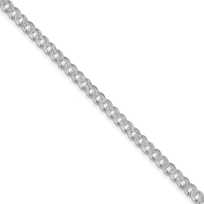 Sterling Silver Rhodium-plated 4.5mm Curb Chain Necklace