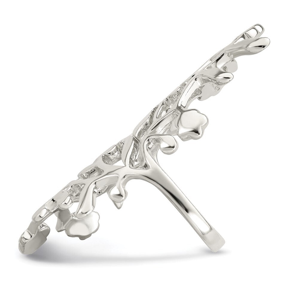 Sterling Silver Vines Full Finger Ring Size 6