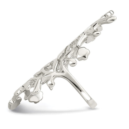 Sterling Silver Vines Full Finger Ring Size 6
