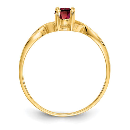14K Yellow Gold Birthstone Ring