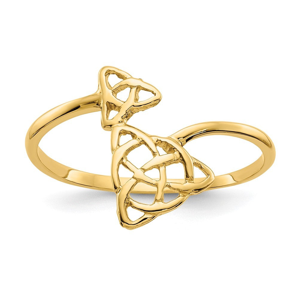 14k Yellow Gold Polished Celtic Knot Ring
