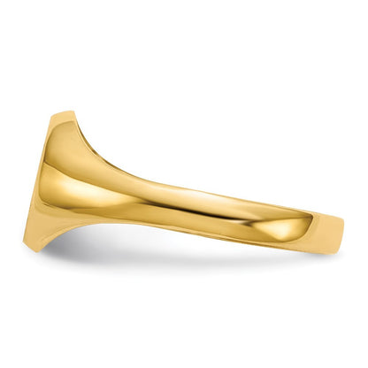 14K Yellow Gold Childs Closed Back Signet Ring