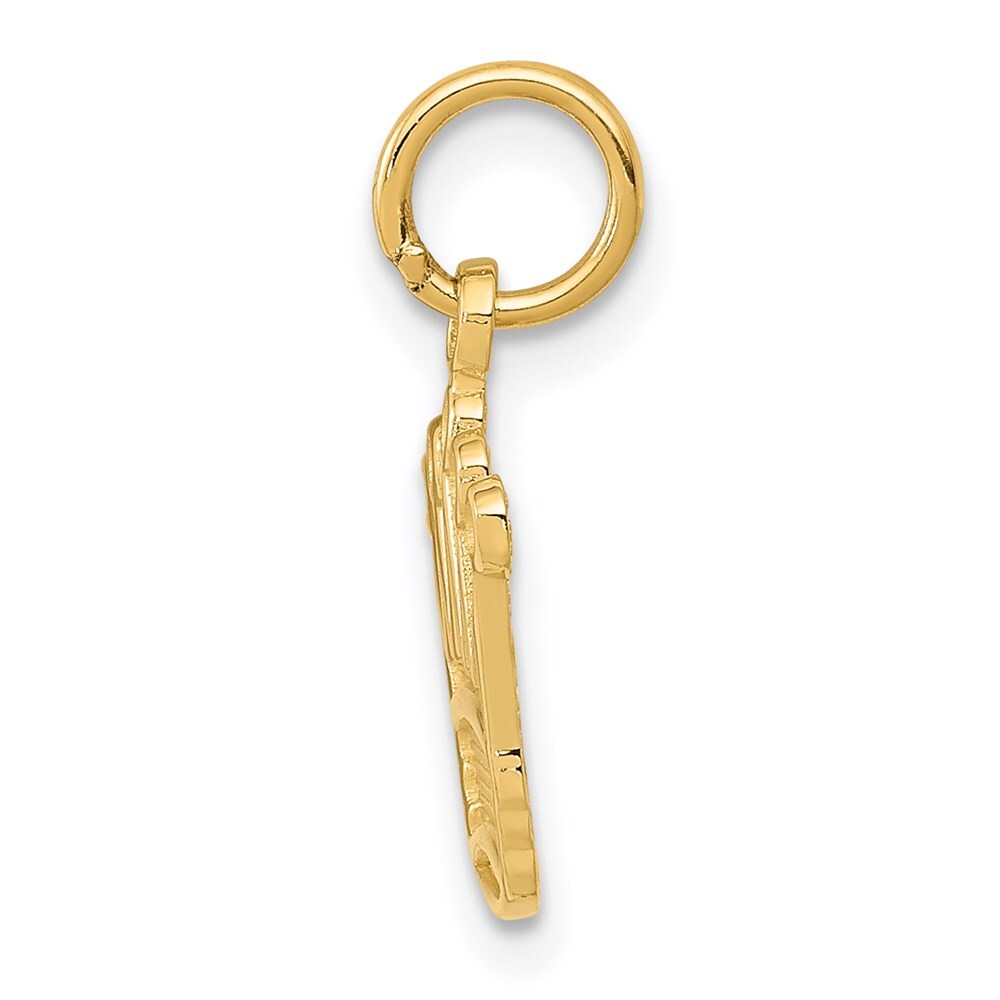 14k Yellow Gold Kings Crown Charm Pendant for Women