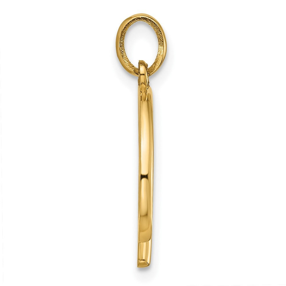 14k Yellow Gold Fancy Letter B Initial Pendant