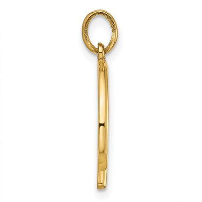14k Yellow Gold Fancy Letter B Initial Pendant