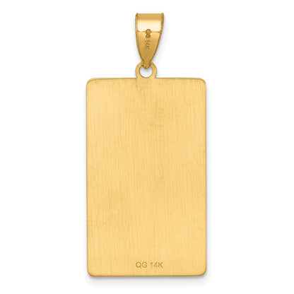 14k Yellow Gold Wheel of Fortune Tarot Card Pendant for Women