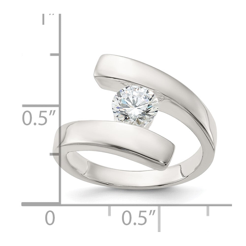 Sterling Silver CZ Ring Size 6