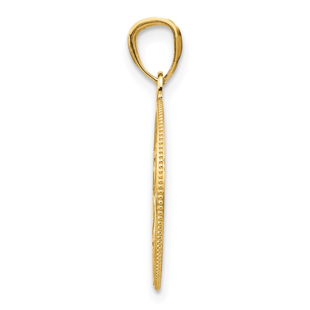 14k Yellow Gold Filigree Star of David Pendant for Women