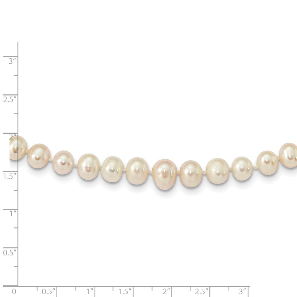 14k Yellow Gold 4-9mm White Freshwater Cultured Pearl Graduated 18 inch Necklace