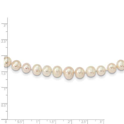 14k Yellow Gold 4-9mm White Freshwater Cultured Pearl Graduated 18 inch Necklace