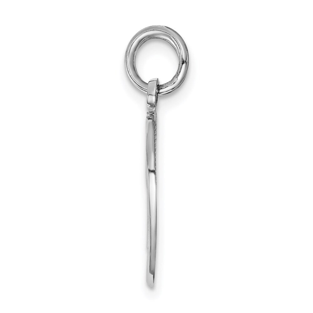 14k White Gold DAUGHTER-MOM Break-apart Heart Charm Pendant for Women
