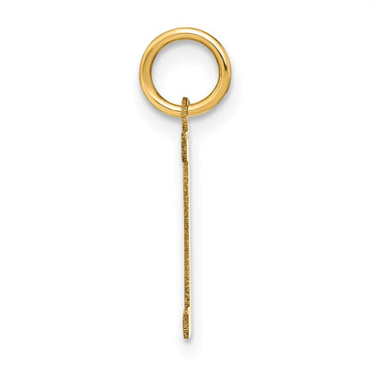 14k Yellow Gold Letter I Initial Pendant for Women