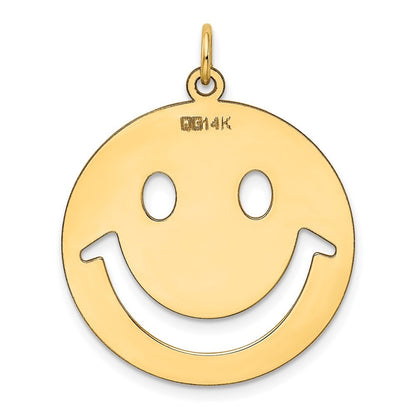 14k Yellow Gold Smiley Face Charm