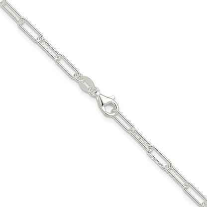 Sterling Silver Polished 3.15mm Paperclip Chain Necklace
