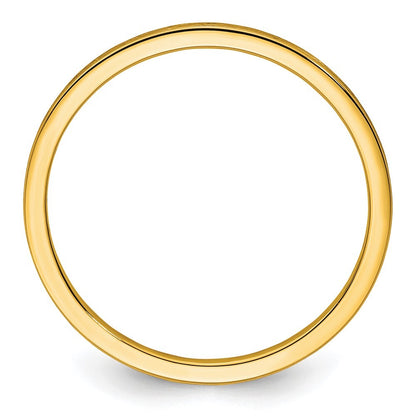 14K Yellow Gold Yellow Gold 1.2mm Flat Satin Stackable Band Size 9