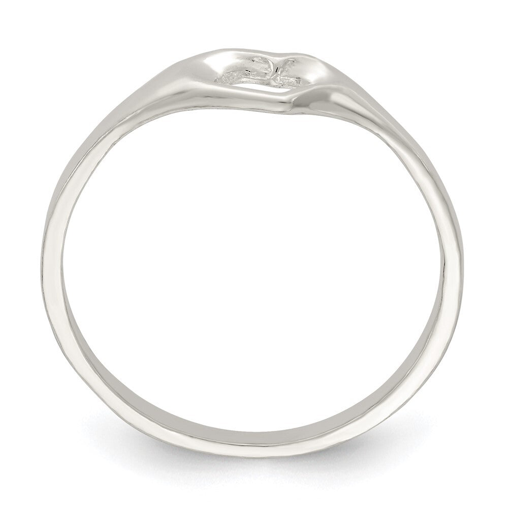 Sterling Silver Heart Ring Size 7