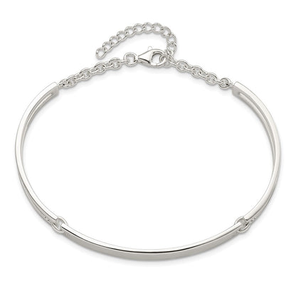 Sterling Silver Polished w/1.25 in ext. Bracelet