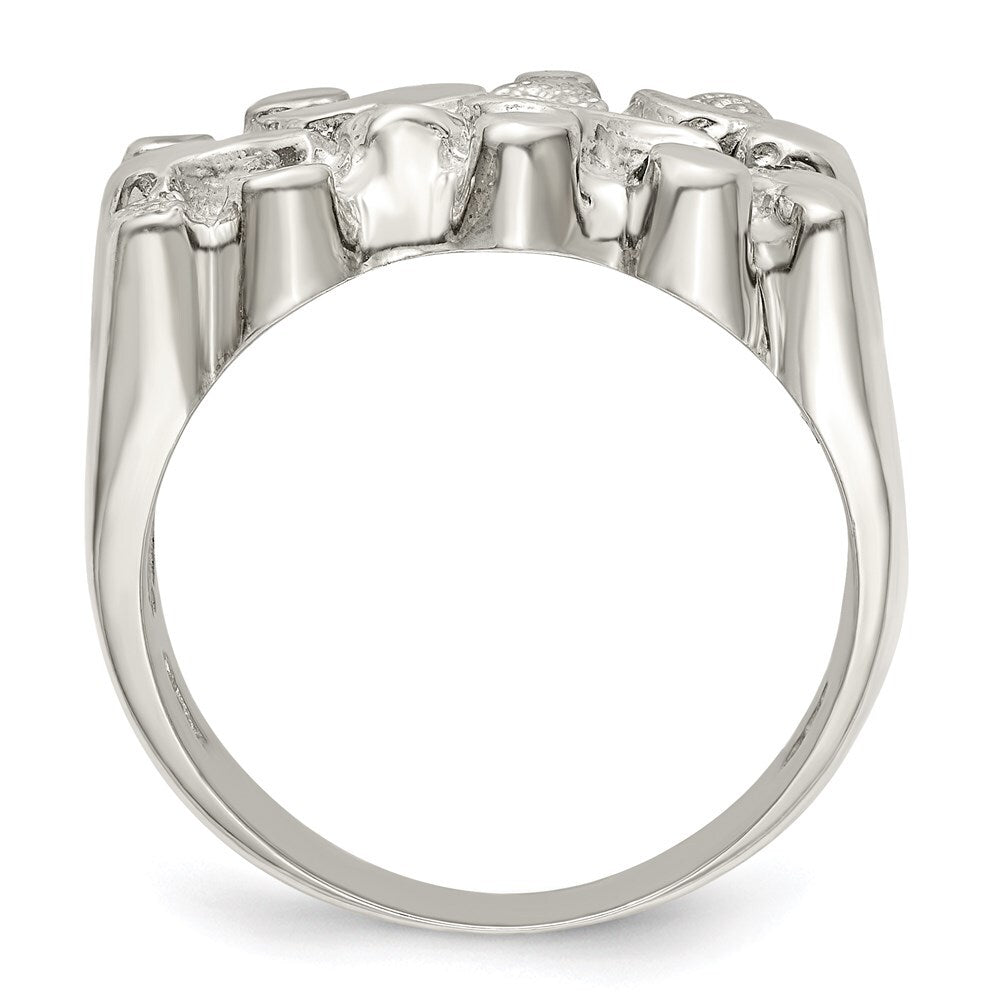 Sterling Silver Woman's Nugget Ring Size 7