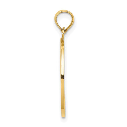 14k Yellow Gold TRAVERSE CITY MI Enamel Cherry Charm Pendant for Women