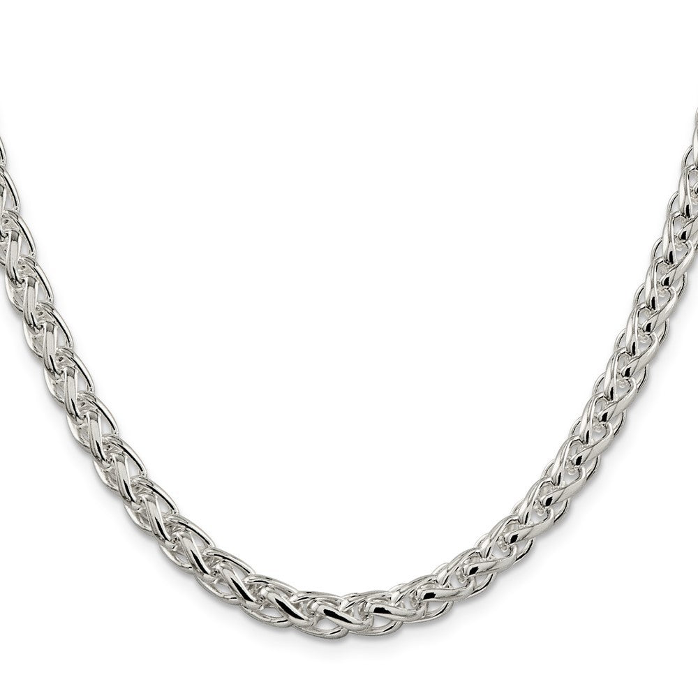 Sterling Silver 6mm Round Spiga Chain Necklace
