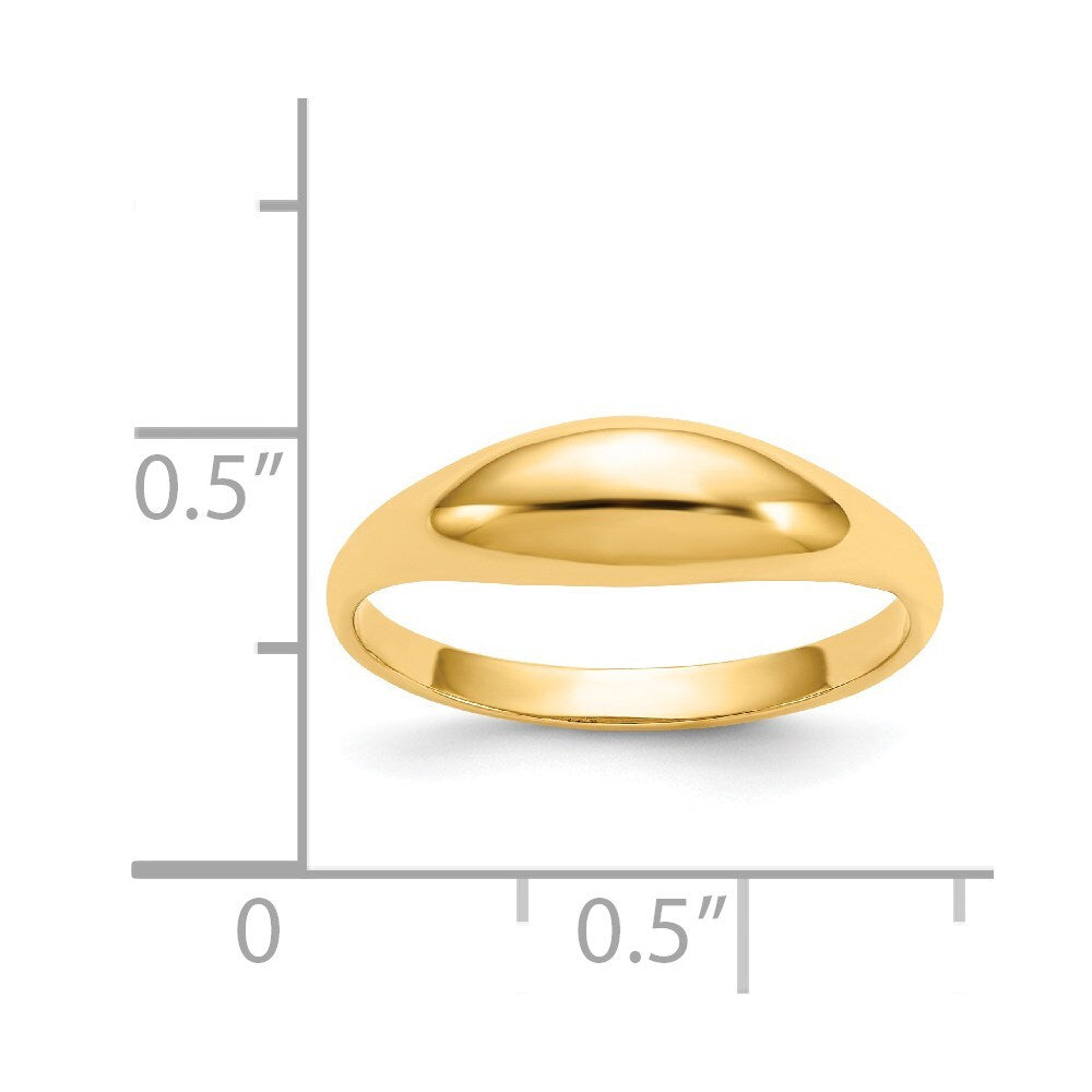 14K Yellow Gold Childs Polished Dome Ring