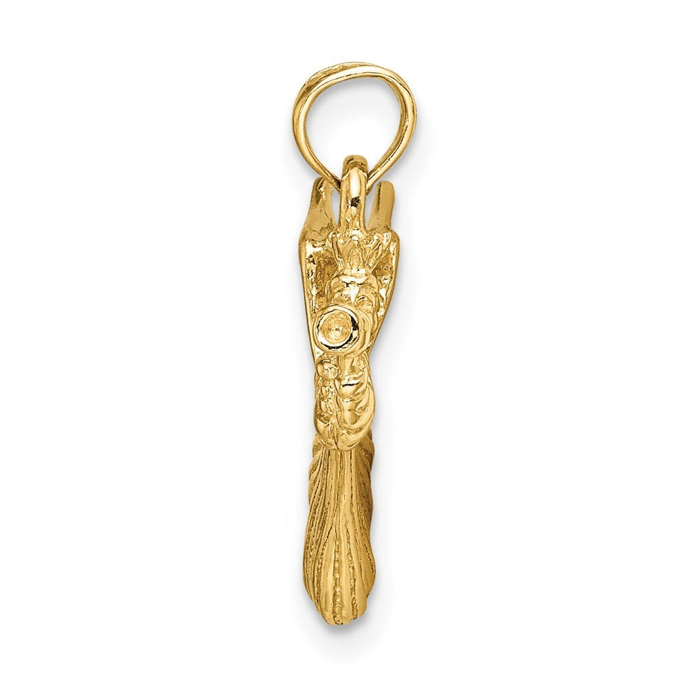 14k Yellow Gold Angel Trumpet Charm