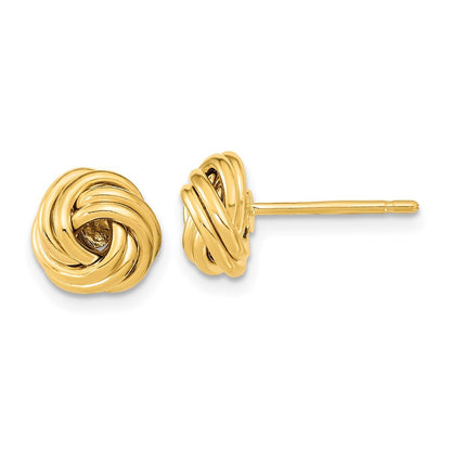 14k Yellow Gold Polished Love Knot Earrings