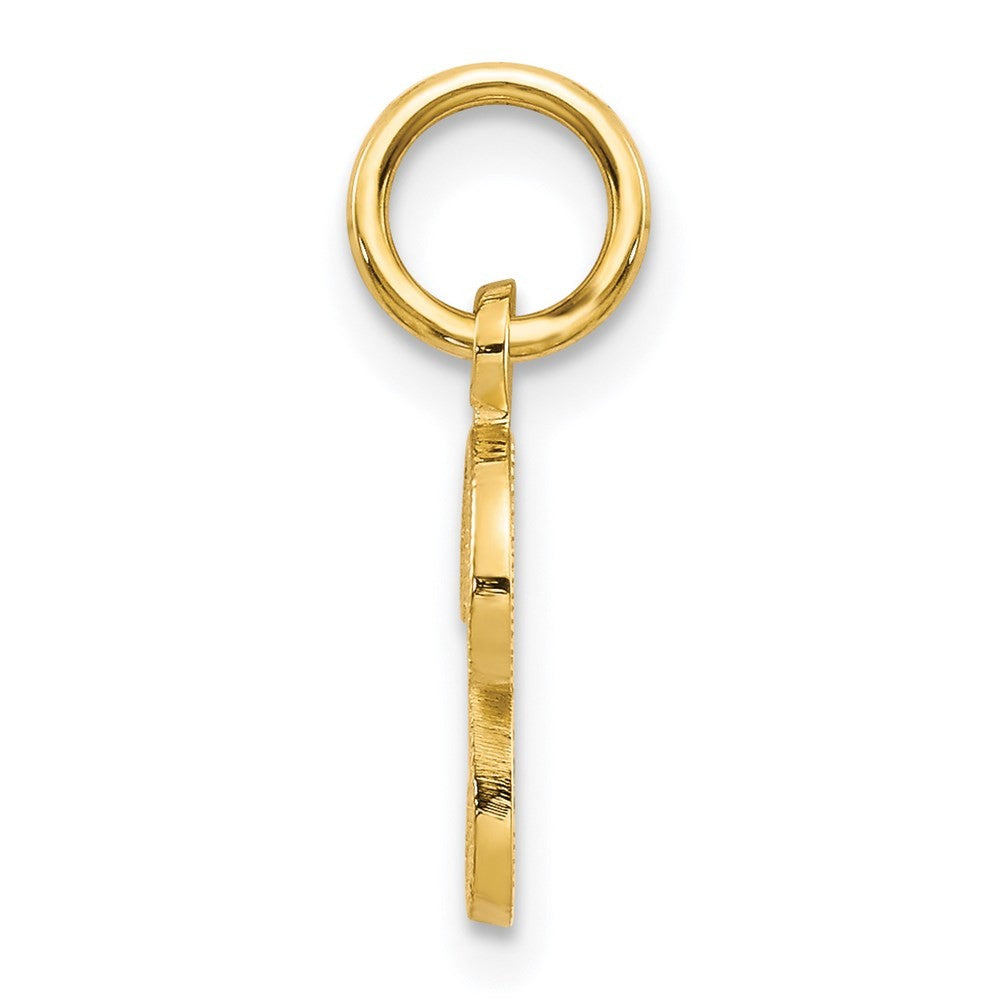 14k Yellow Gold Script Letter P Initial Charm