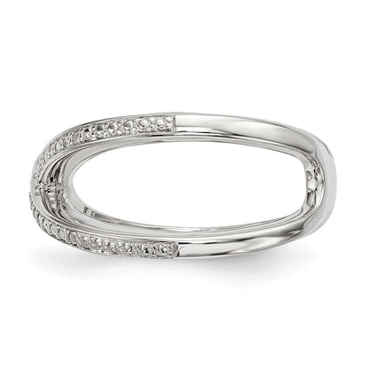 Sterling Silver Diamond Accent Ring Size 7