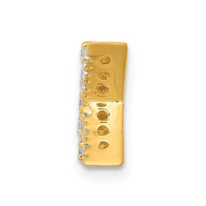 14k Yellow Gold Diamond Letter K Initial Charm Pendant