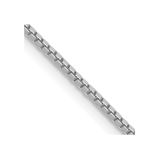 14K White Gold 14 inch 1mm Box Chain Bracelet